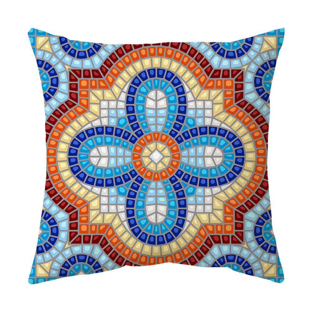 KTX-583699 Gray Simple Pattern Printed Pillowcase, 45x45cm Modern Design, Soft PP Cotton