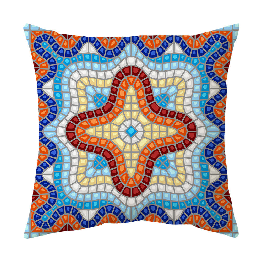 KTX-583699 Gray Simple Pattern Printed Pillowcase, 45x45cm Modern Design, Soft PP Cotton