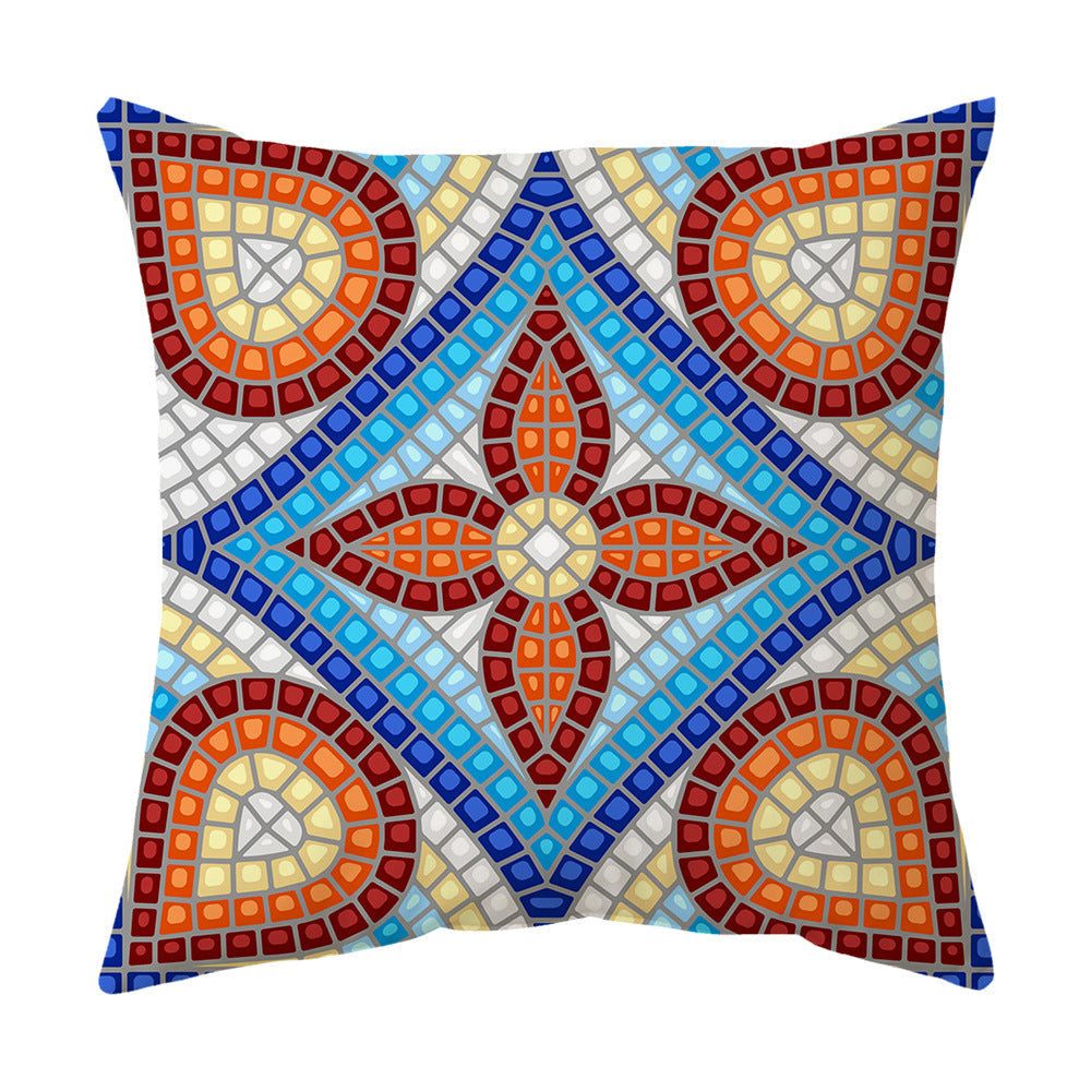 KTX-583699 Gray Simple Pattern Printed Pillowcase, 45x45cm Modern Design, Soft PP Cotton