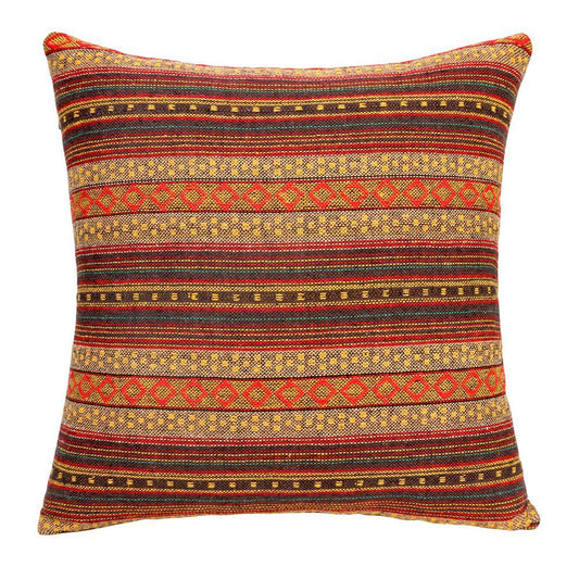 KTX-583699 Retro Bohemian Striped Pillow Cushion Cover, 45x45CM, Polyester-Cotton Blend