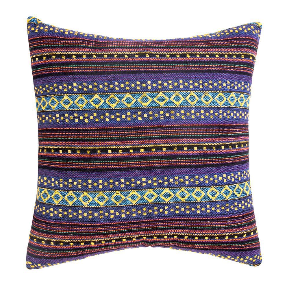 KTX-583699 Retro Bohemian Striped Pillow Cushion Cover, 45x45CM, Polyester-Cotton Blend
