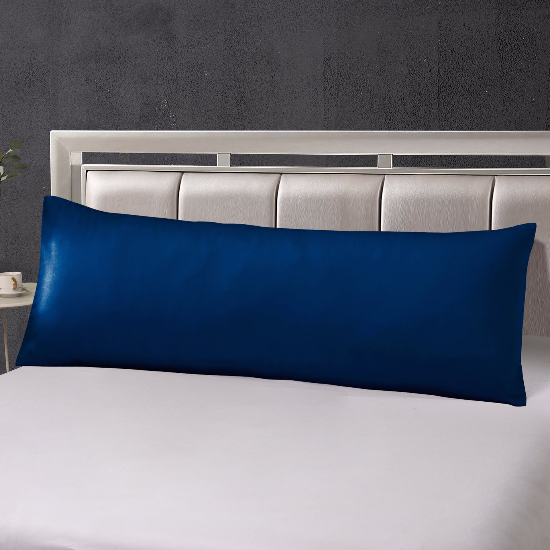 KTX-583827 Washed Silk Satin Pillowcase - 20x54in, Modern Design, Double Pillow Compatibility