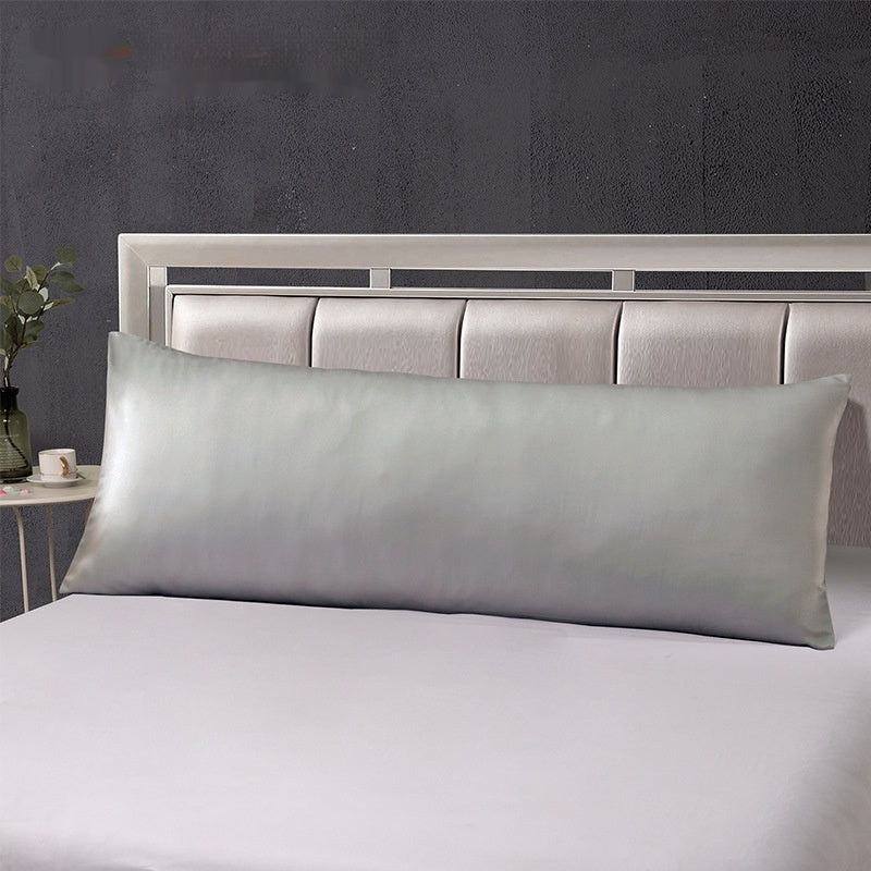 KTX-583827 Washed Silk Satin Pillowcase - 20x54in, Modern Design, Double Pillow Compatibility