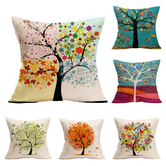 KTX-584851 Mediterranean Style Cartoon Pillow Cover in Various Colors, 45cm x 45cm