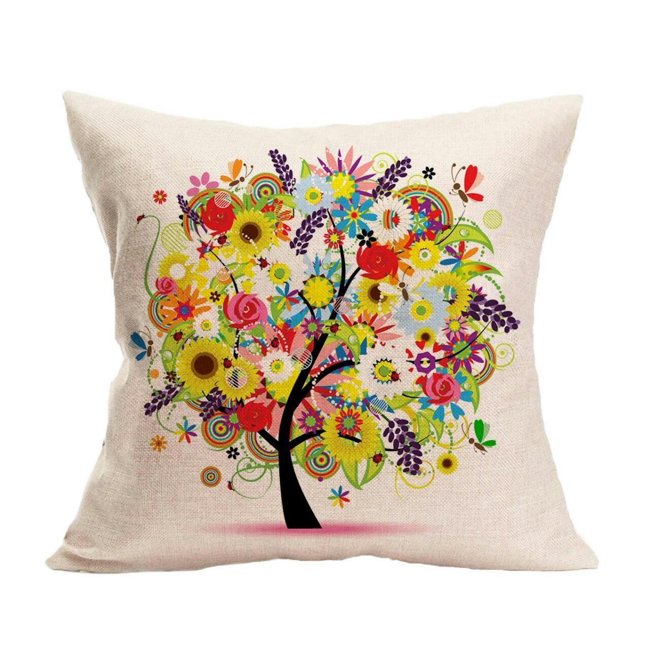 KTX-584851 Mediterranean Style Cartoon Pillow Cover in Various Colors, 45cm x 45cm