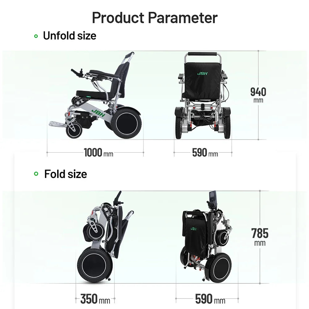 KTX-585043 Compact Electric Wheelchair with Removable Battery and 20km Driving Range