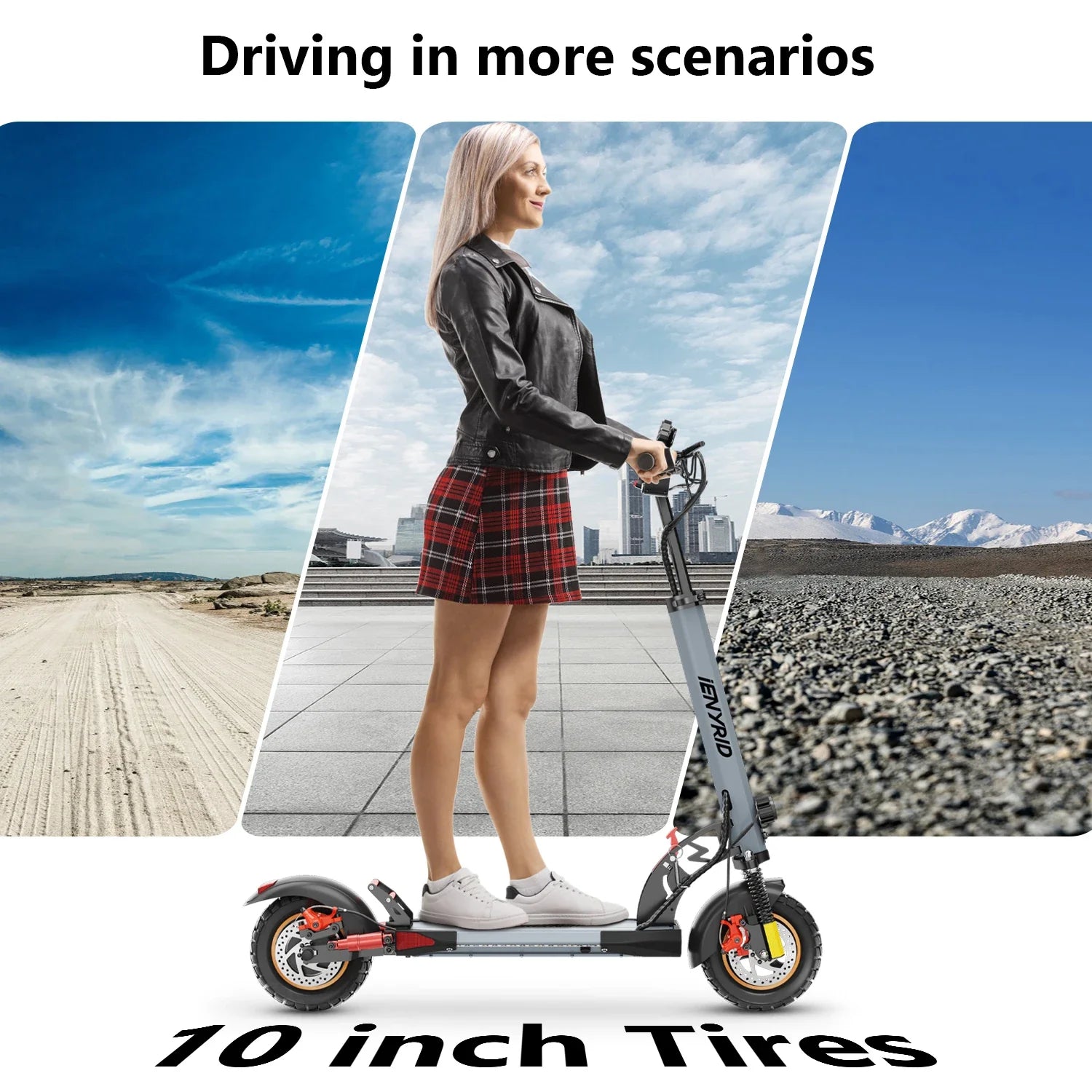 KTX-585043 Foldable 10-Inch Electric Scooter with 250W Motor, Max Speed 25km/h, 25-30km Range, Full Suspension, Waterproof, Lightweight Design