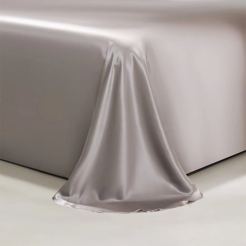 KTX-585491 Digital Printed Four-Piece Bedding Set with Plant and Flower Design, Silk Material, 220x240cm