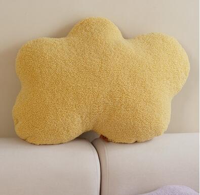 KTX-586003 Velvet Geometric Shape Loop Pillow - Soft Cushions for Living Room and Sofa, Various Colors Available