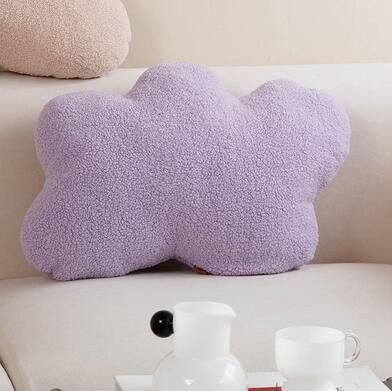 KTX-586003 Velvet Geometric Shape Loop Pillow - Soft Cushions for Living Room and Sofa, Various Colors Available