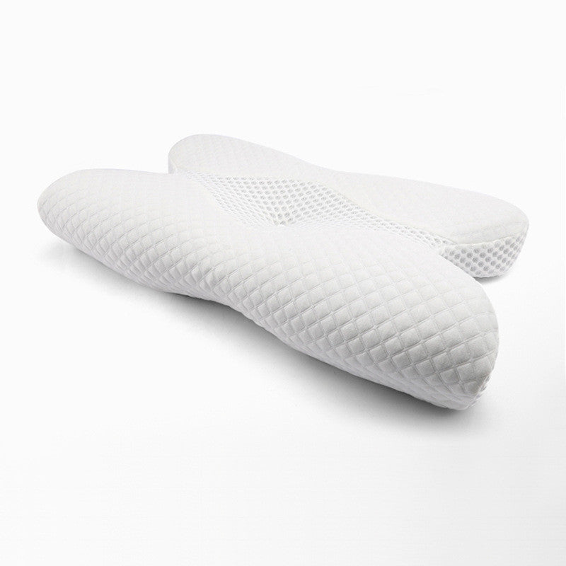 KTX-587475 Bamboo Charcoal Butterfly Shaped Memory Foam Neck Pillow, 100% Slow Rebound Material, 58x33x8/11 cm