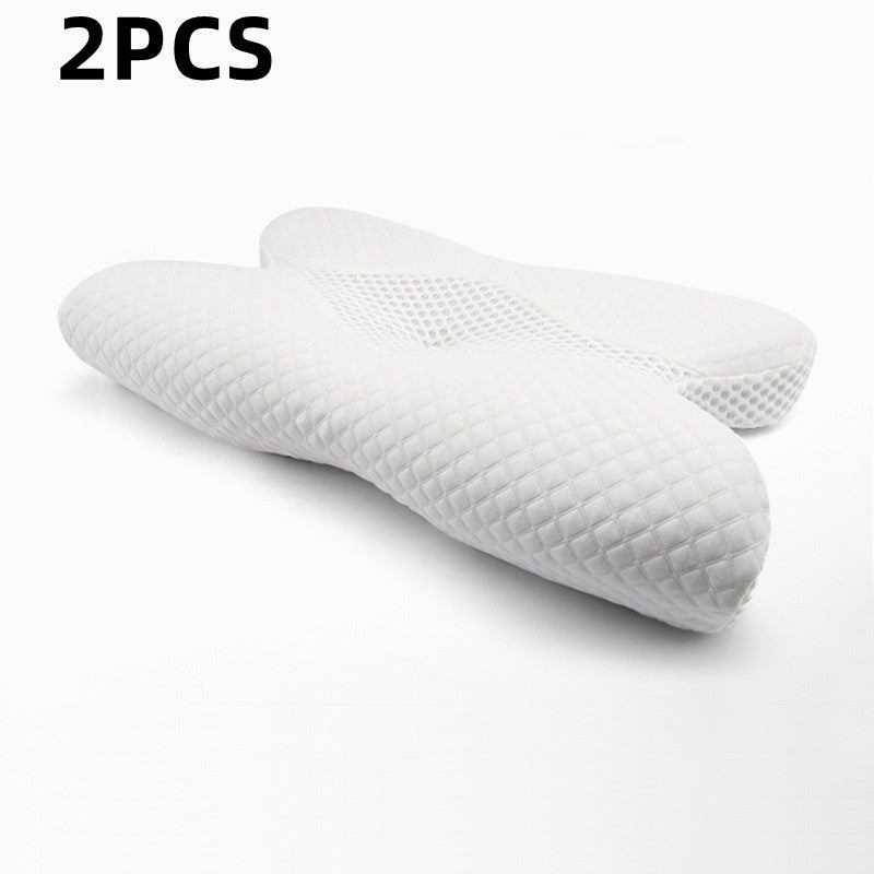 KTX-587475 Bamboo Charcoal Butterfly Shaped Memory Foam Neck Pillow, 100% Slow Rebound Material, 58x33x8/11 cm