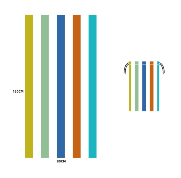 KTX-589203 Microfiber Beach Towel - 80x160cm with Colorful Designs for Pool and Travel