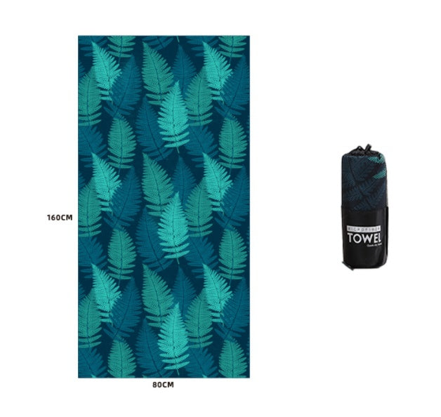 KTX-589203 Microfiber Beach Towel - 80x160cm with Colorful Designs for Pool and Travel