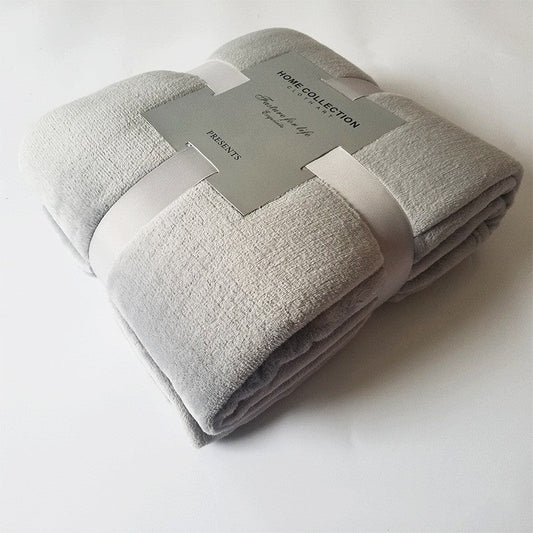 KTX-591699 Coral Fleece Travel Blanket in Multiple Colors and Sizes