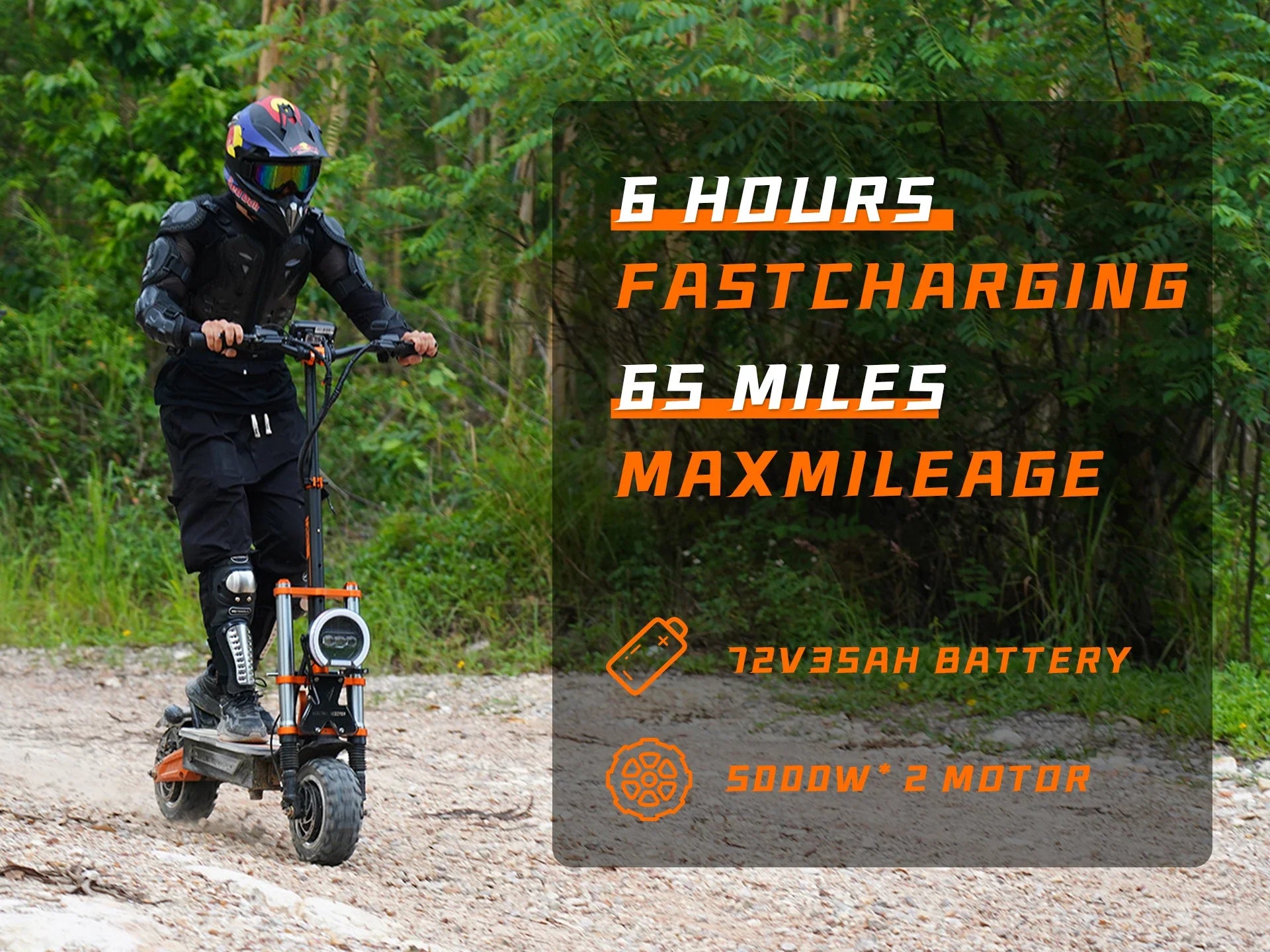 KTX-592275 Powerful 10,000W Dual Motor Off-Road Electric Scooter with Hydraulic Suspension, 62 MPH Speed, 65 Mile Range, NFC Screen