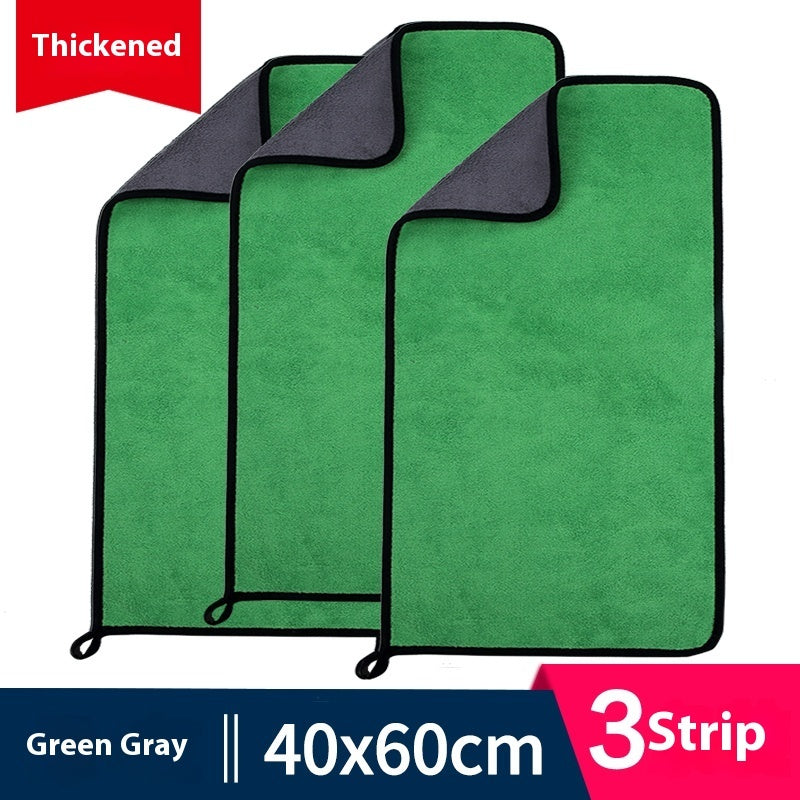 KTX-594643 Ultra Fine Fiber Cleaning Dishcloths - Multi-Color 3-Pack (30x30cm, 30x40cm, 30x60cm)
