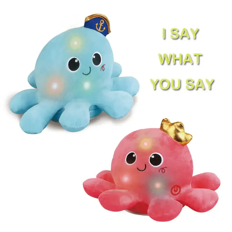 KTX-595475 Dancing Sound Controlled Electric Rotating Plush Octopus Toy for Babies and Toddlers