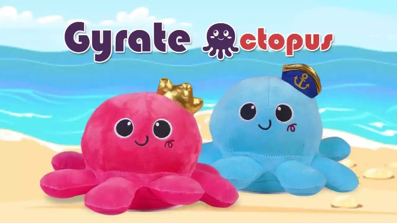 KTX-595475 Dancing Sound Controlled Electric Rotating Plush Octopus Toy for Babies and Toddlers