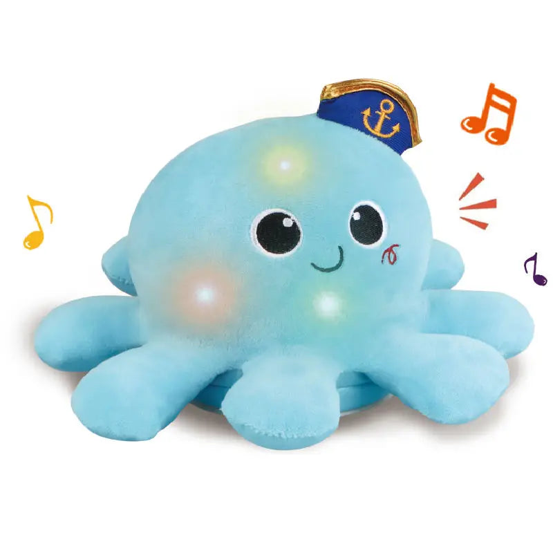 KTX-595475 Dancing Sound Controlled Electric Rotating Plush Octopus Toy for Babies and Toddlers