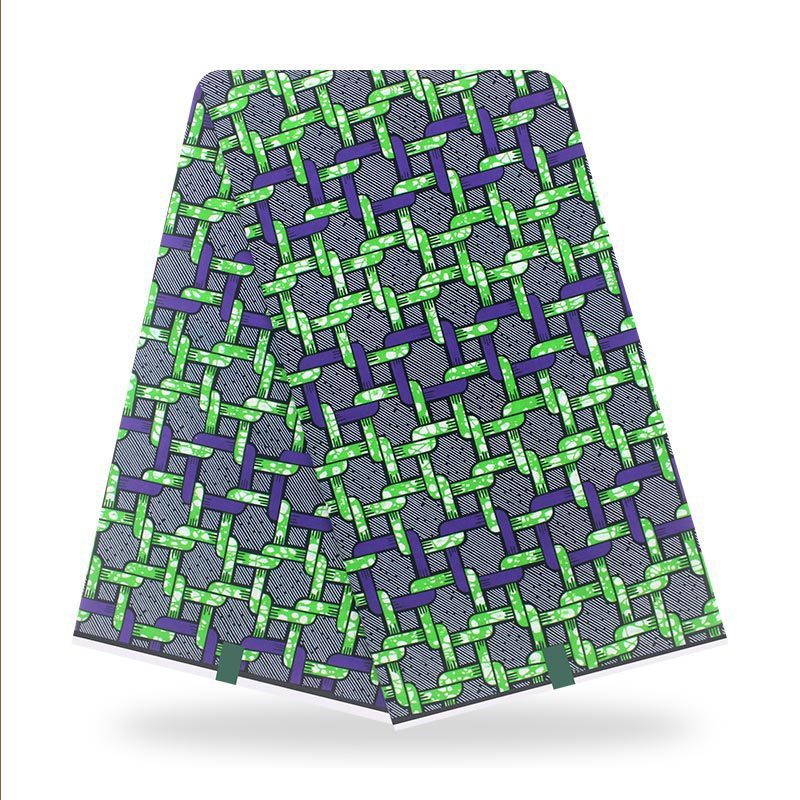 KTX-596051 African Batik Cotton Wax Cloth - 100% Cotton, Versatile Fabric for Fashion, Home Décor, and Crafting