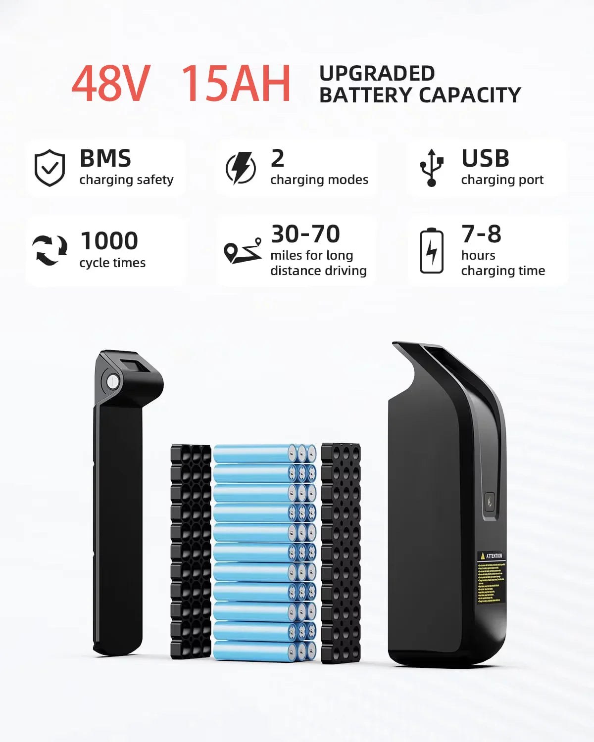 KTX-596307 Adult Electric Bike G60 with 1000W Motor, 7-Speed, 20x4 Fat Tires, 48V Lithium Battery, Disc Brakes, and Improved Range for City and Off-Road Use