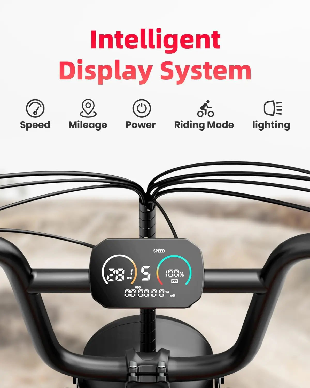 KTX-596307 Adult Electric Bike G60 with 1000W Motor, 7-Speed, 20x4 Fat Tires, 48V Lithium Battery, Disc Brakes, and Improved Range for City and Off-Road Use