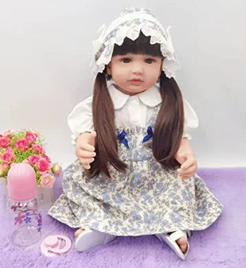 KTX-597203 Soft Silicone Reborn Baby Girl Doll - 55cm Realistic & Cuddly Toy