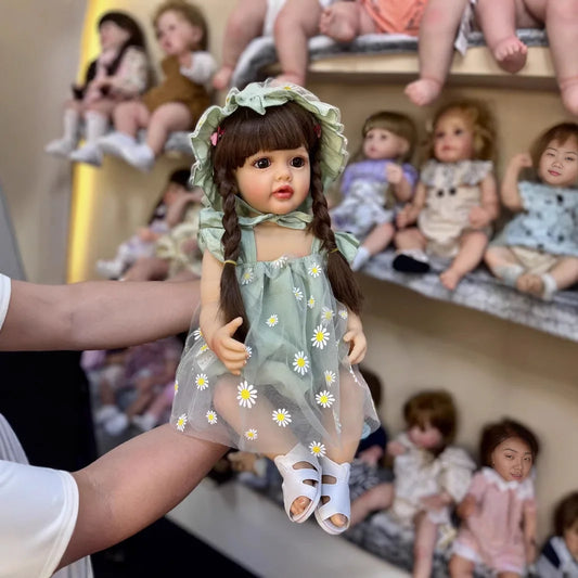 KTX-597203 Soft Silicone Reborn Baby Girl Doll - 55cm Realistic & Cuddly Toy