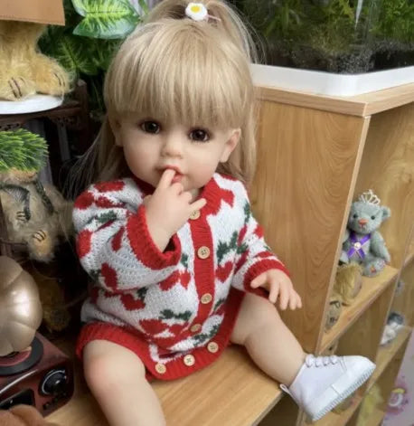 KTX-597203 Soft Silicone Reborn Baby Girl Doll - 55cm Realistic & Cuddly Toy