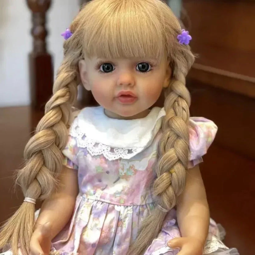 KTX-597203 Soft Silicone Reborn Baby Girl Doll - 55cm Realistic & Cuddly Toy