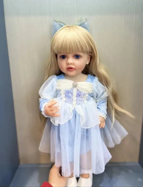 KTX-597203 Soft Silicone Reborn Baby Girl Doll - 55cm Realistic & Cuddly Toy