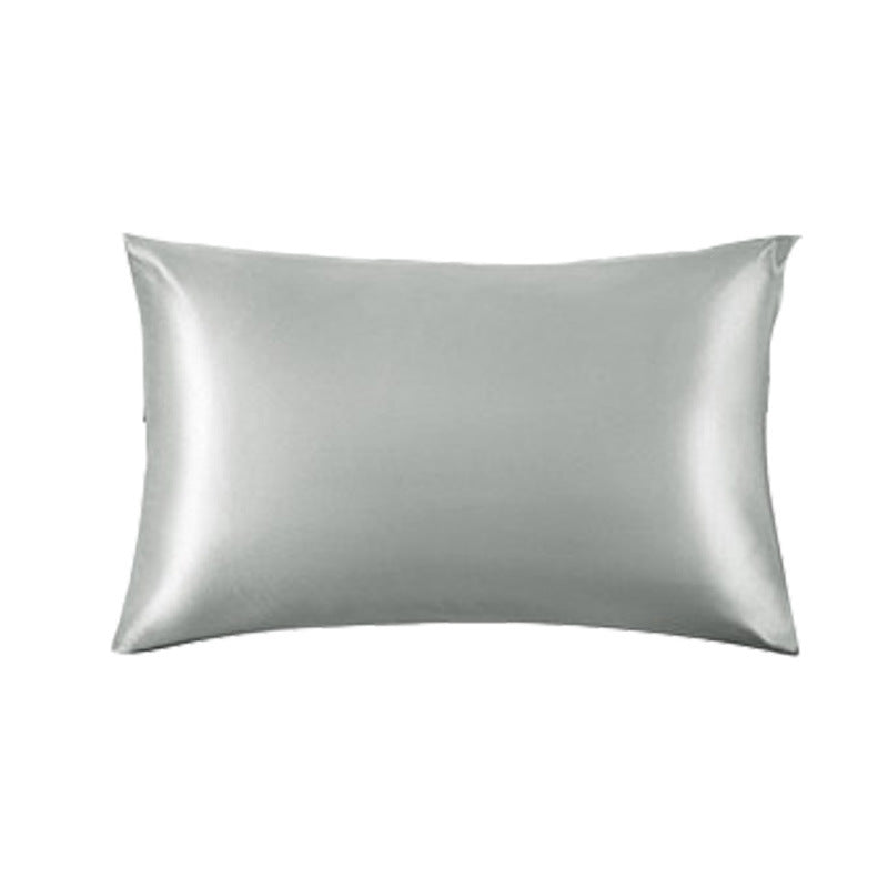 KTX-597203 Solid Color Light Gray Silk Envelope Pillowcase - 50x76cm Modern Simple Design