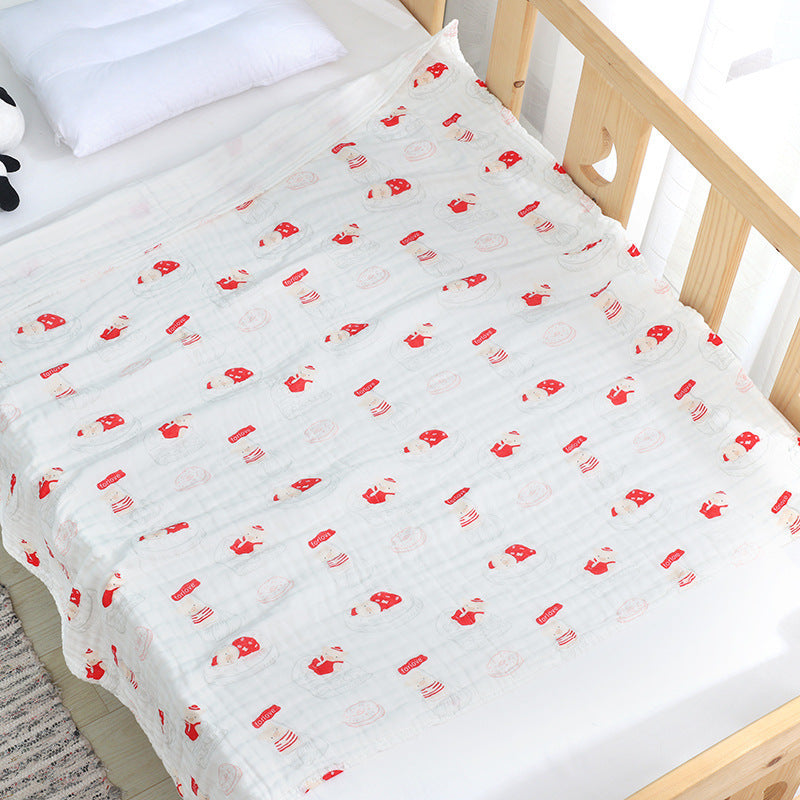 KTX-597523 Soft Combed Cotton Six-Layer Gauze Quilt for Newborns - 110x110cm