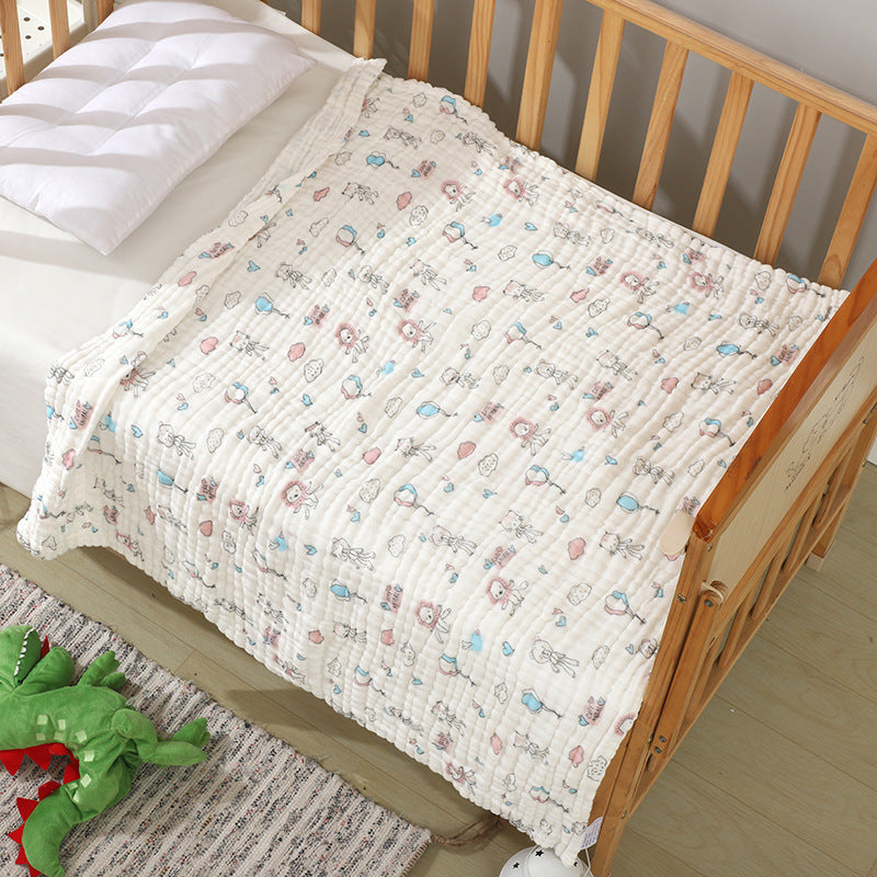 KTX-597523 Soft Combed Cotton Six-Layer Gauze Quilt for Newborns - 110x110cm