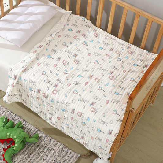 KTX-597523 Soft Combed Cotton Six-Layer Gauze Quilt for Newborns - 110x110cm