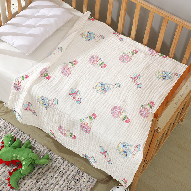 KTX-597523 Soft Combed Cotton Six-Layer Gauze Quilt for Newborns - 110x110cm