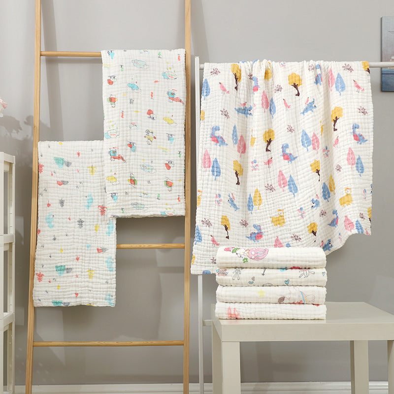 KTX-597523 Soft Combed Cotton Six-Layer Gauze Quilt for Newborns - 110x110cm