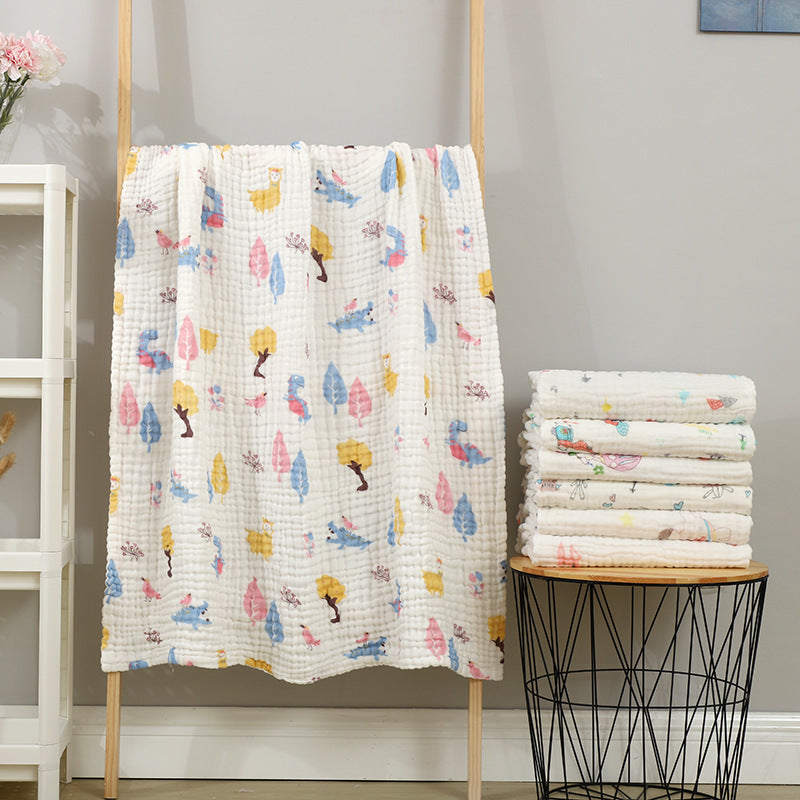 KTX-597523 Soft Combed Cotton Six-Layer Gauze Quilt for Newborns - 110x110cm