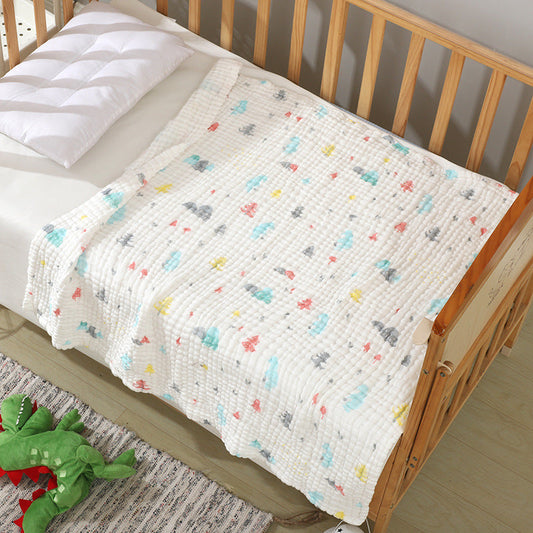 KTX-597523 Soft Combed Cotton Six-Layer Gauze Quilt for Newborns - 110x110cm