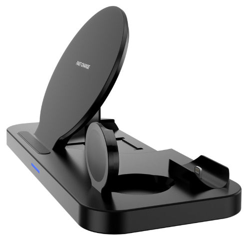 KTX-597587 3-in-1 Wireless Fast Charger for Mobile Phones, Apple Watch, and Bluetooth Headsets