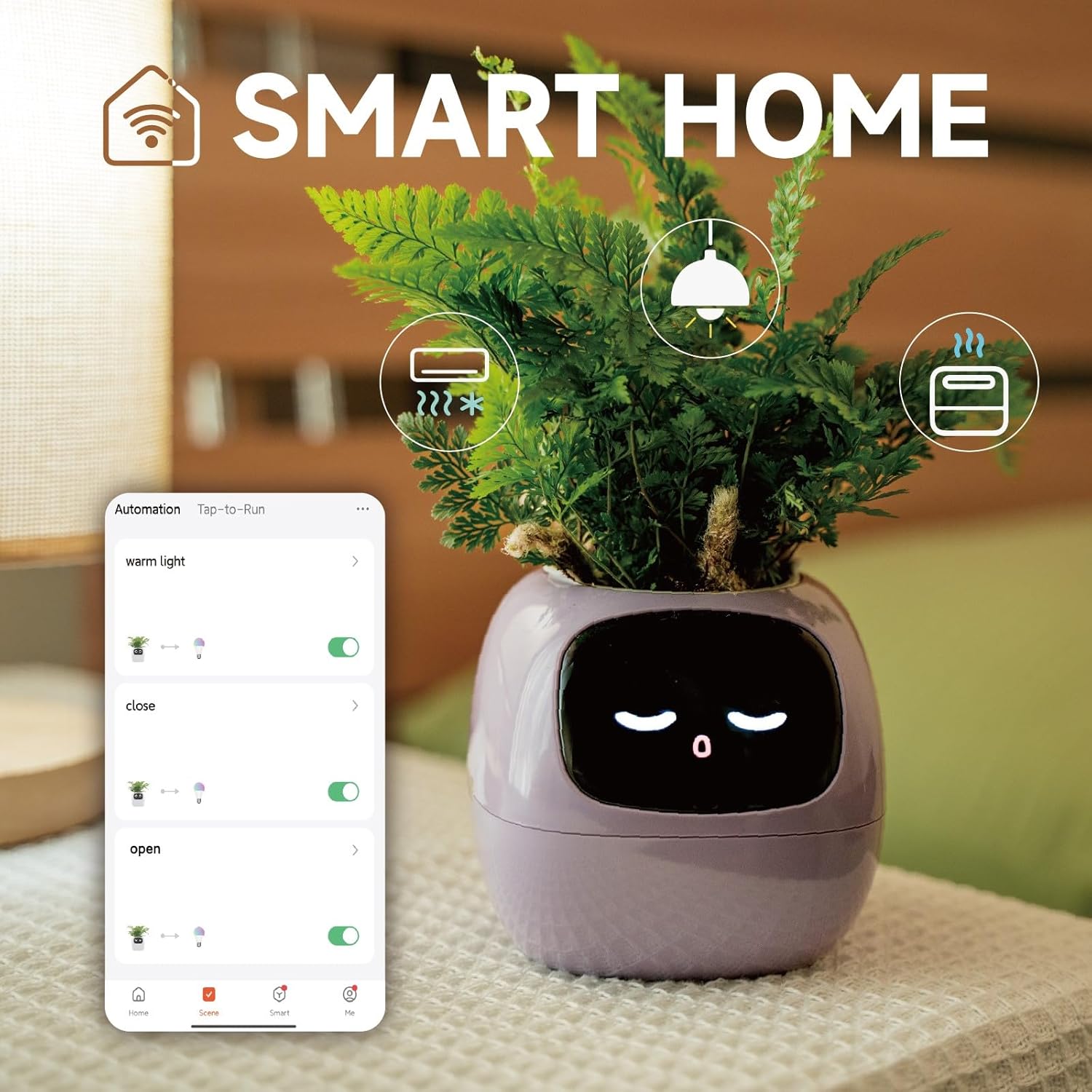 KTX-597715 Smart Plant Care Robot with Automated Watering, Soil Monitoring, and Gesture Interaction - Ideal for Home and Office Decor