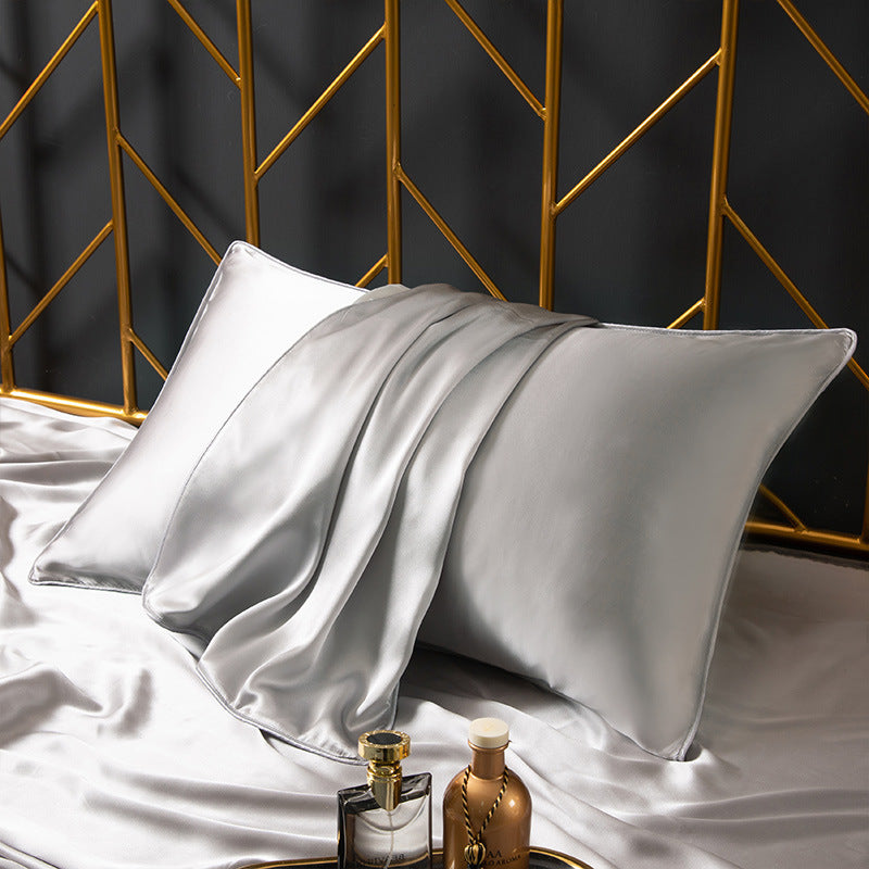 KTX-598483 25M Mulberry Silk Pillowcase - 48x74cm Modern Simplicity White