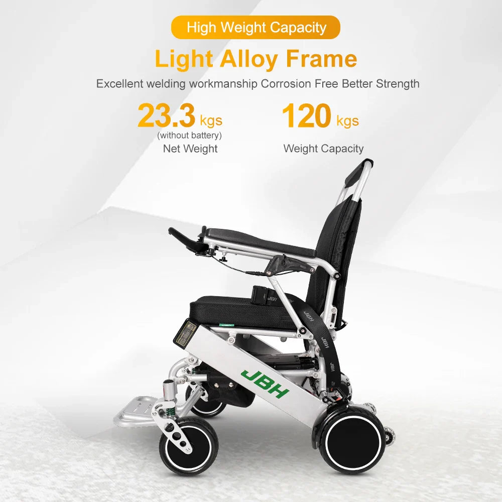 KTX-598547 Lightweight Folding Aluminum Alloy Wheelchair for Elderly with Dual Lithium Battery System