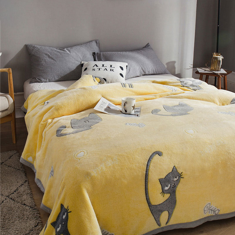 KTX-598995 Floral Polyester Summer Blanket - Multiple Sizes Available