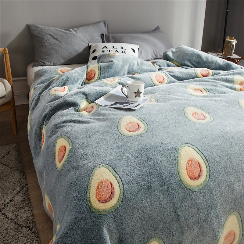 KTX-598995 Floral Polyester Summer Blanket - Multiple Sizes Available