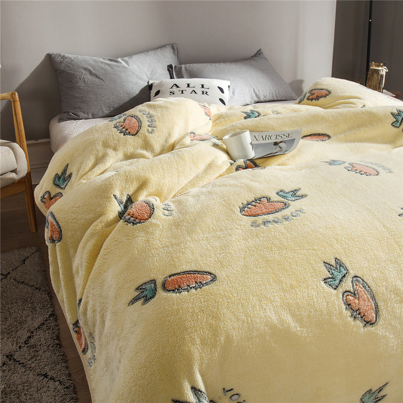 KTX-598995 Floral Polyester Summer Blanket - Multiple Sizes Available