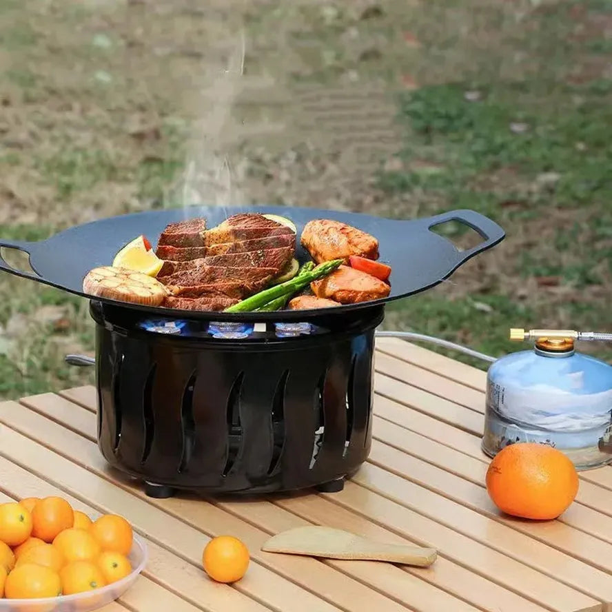 KTX-599187 Outdoor Seven Burner Gas Stove for Camping and Hiking