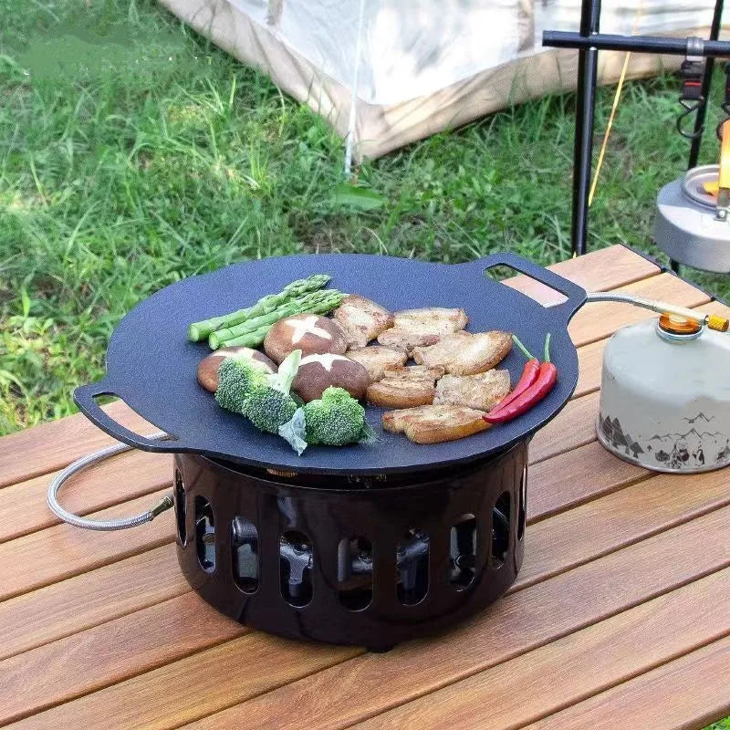 KTX-599187 Outdoor Seven Burner Gas Stove for Camping and Hiking