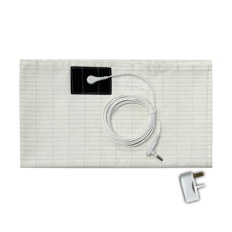 KTX-599507 Conductive Anti-Fatigue Bed Sheet in White - Silver Fiber Organic Cotton, Multiple Sizes Available